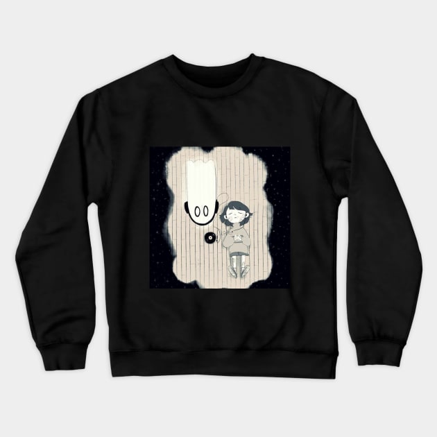 Napstablook after a great meal Crewneck Sweatshirt by SpearMintT